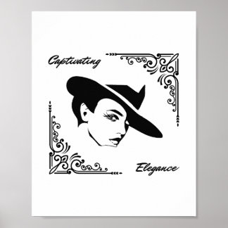 Póster Elegancia cautivadora Mujer moderna