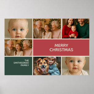 Póster elegancia collage de colores pastel feliz Navidad