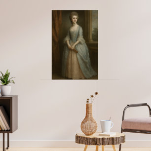 Póster "Elegancia de la Época Retrato de una dama britá