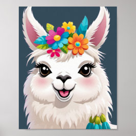 Póster Elegancia de Llama de Crowne florida