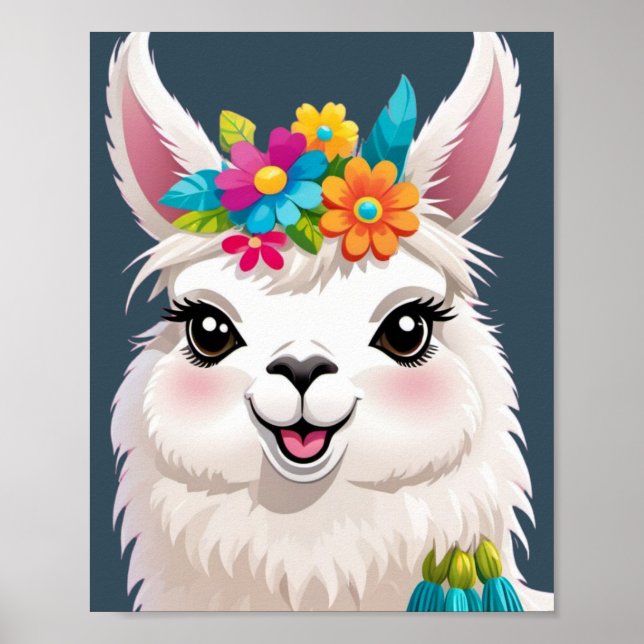 Póster Elegancia de Llama de Crowne florida (Frente)