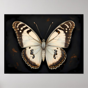 Póster Elegancia de mariposa vintage, naturaleza inmadura