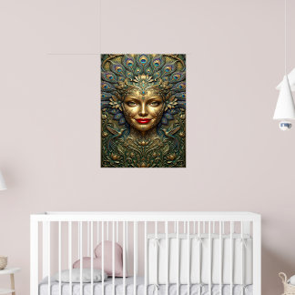 Póster Elegancia de Pavo Real – Retrato de Fantasía Decor