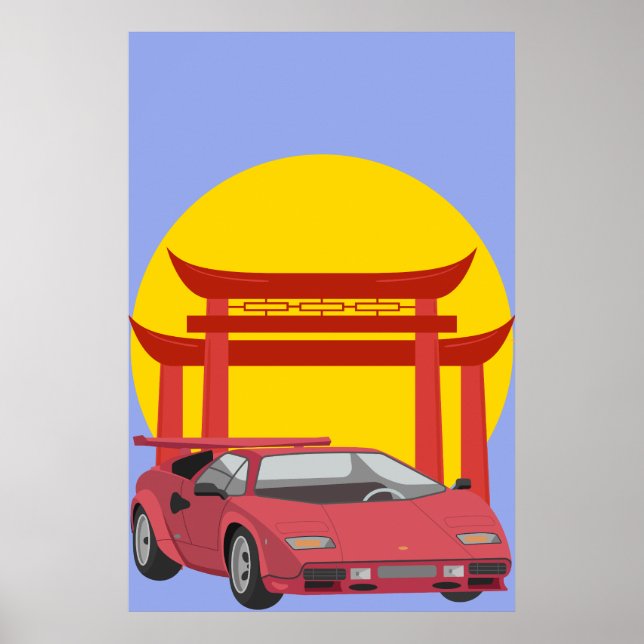 Póster Elegancia de Sleek Sports Car | 24x36 Poster | (Frente)