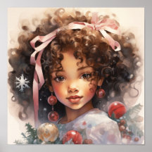 Elegancia de Yuletide - Belleza infantil negra