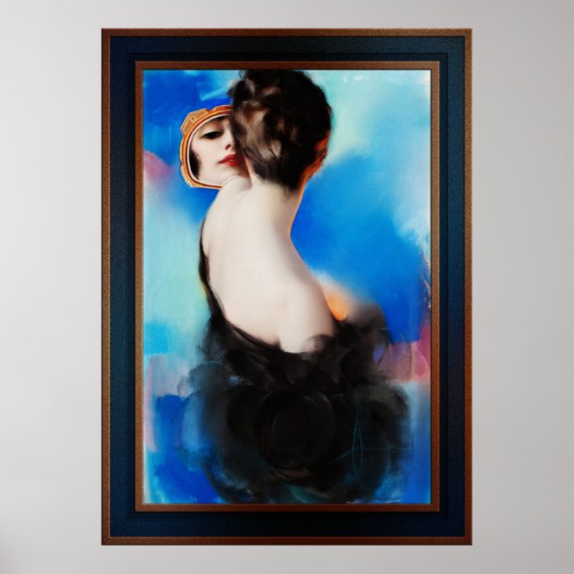 Póster Elegancia en negro por Rolf Armstrong (Frente)