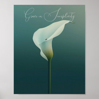 Póster Elegancia en simplicidad: La lirio de Calla