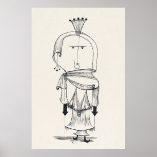 Póster Elegancia encantada: la bruja de Paul Klee redefin