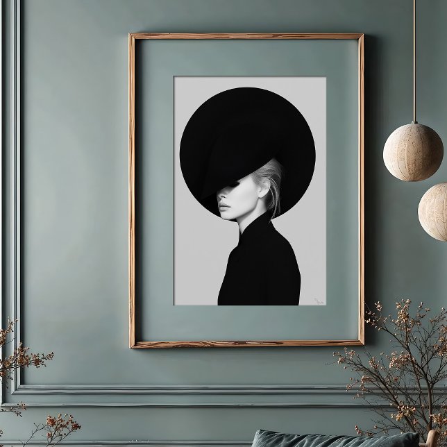 Póster Elegancia enigmática: Gorra de perfil lateral sobr (Subido por el creador)