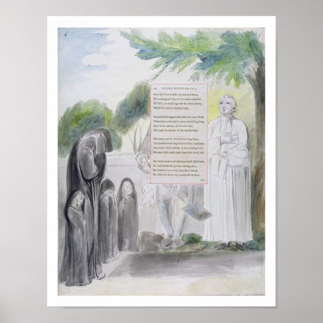 Póster "Elegancia escrita en un yard de la iglesia del pa (Frente)