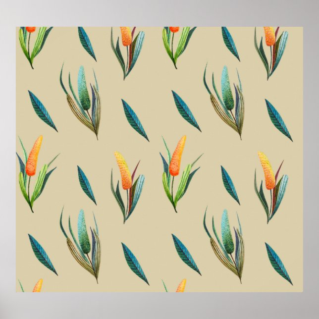 Póster Elegancia Floral Estilizada: Belleza Infinita. (Frente)