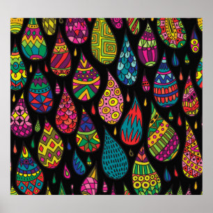 Póster Elegancia floral, fondo abstracto.