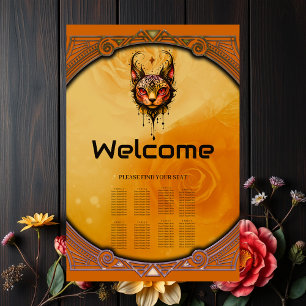 Póster Elegancia ornamental: un retrato de un gato.