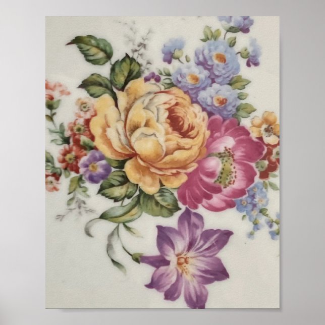 Póster Elegancia: Poster inspirado en la porcelana (Frente)