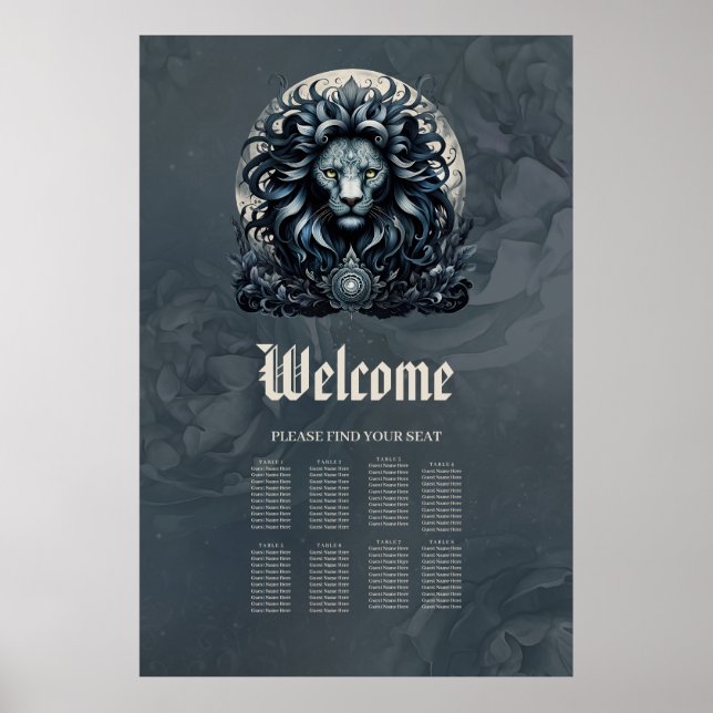 Póster Elegancia real, majestuosa mirada ornamentada cabe (Frente)