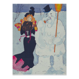 Póster Elegancia victoriana se encuentra con el hombre de