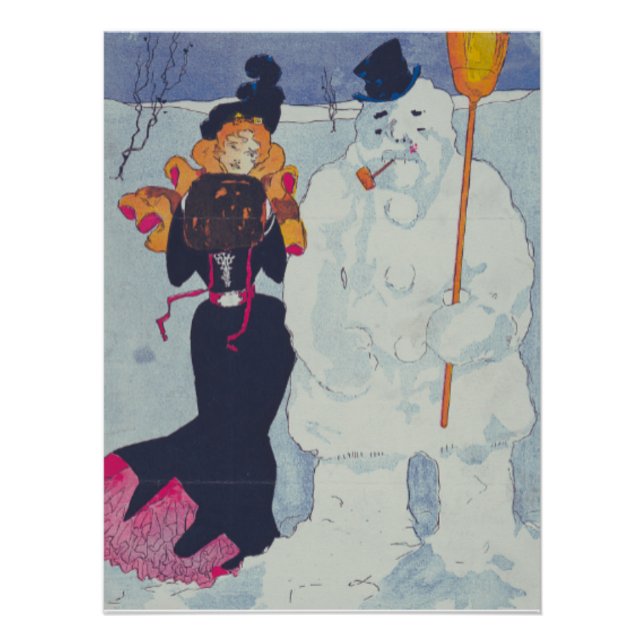 Póster Elegancia victoriana se encuentra con el hombre de (Anverso)