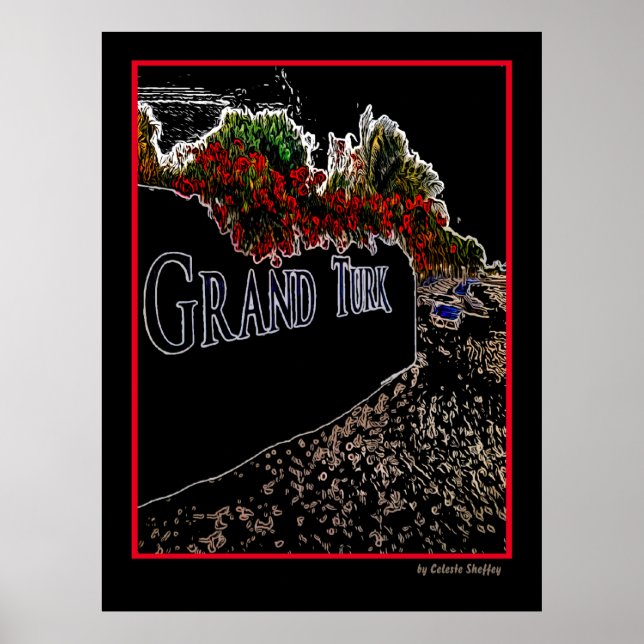 Póster Elegant Abstract Grand Turk (Frente)
