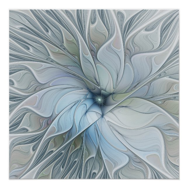 Póster Elegant Beauty Modern Abstract Fractal Art Flower (Anverso)