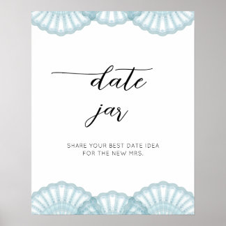 Póster Elegant Blue Shell date night ideas. Date jar