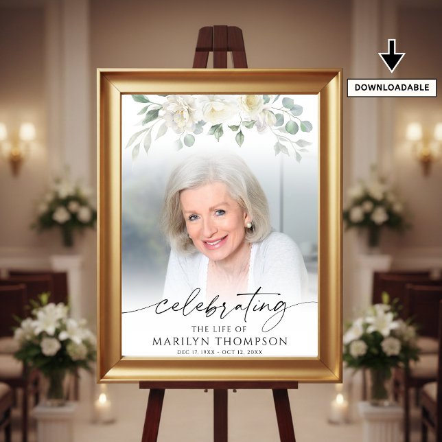 Póster Elegant Celebrating the Life of Floral Photo (Subido por el creador)