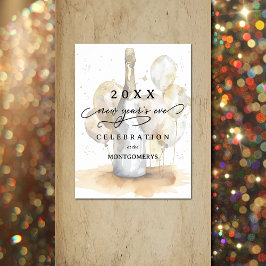 Póster Elegant Champagne and Balloons New Year's Eve