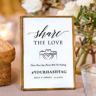 Póster Elegant Comparte El Rótulo De Etiqueta Boda De Amo