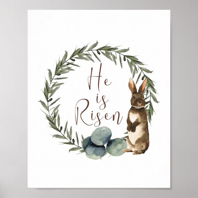 Póster Elegant Easter Art He is Risen (Frente)