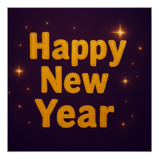 Póster Elegant Gold Stitched Typography Classy Party