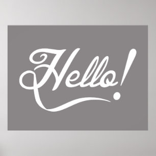 Póster Elegant Hello