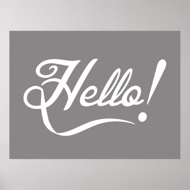 Póster Elegant Hello (Frente)