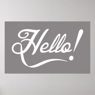 Póster Elegant Hello