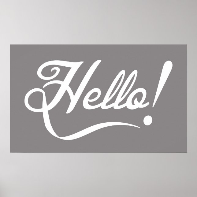 Póster Elegant Hello (Frente)