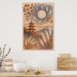 Póster Elegant Japanese Wall Art – Traditional