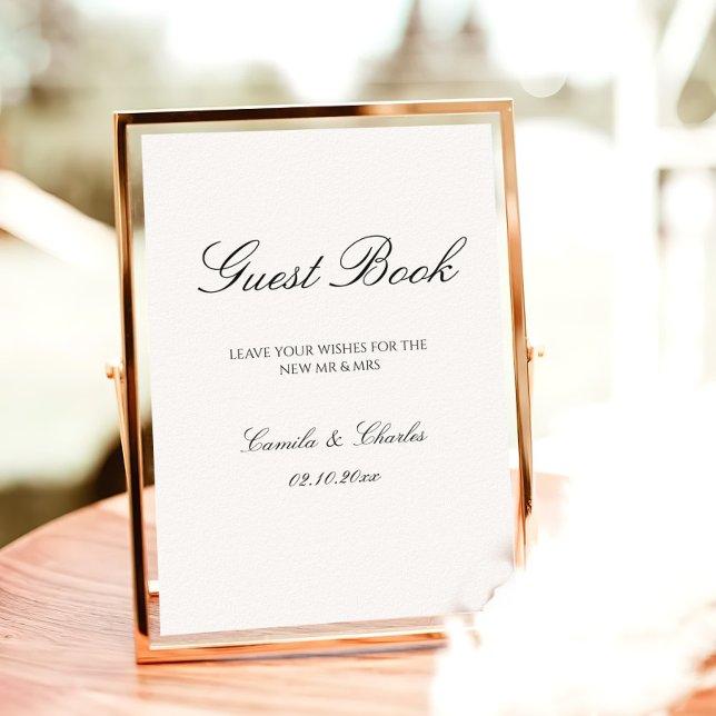 Póster Elegant Old Money Wedding Guest Book  (Subido por el creador)
