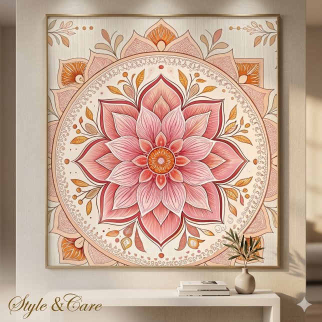 Póster Elegant Pink Floral Pattern Poster Eye Catching Ar (Elegant Pink Floral Pattern Poster Eye Catching Art)