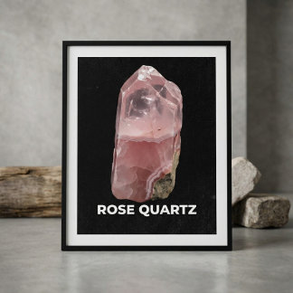 Póster Elegant Rose Quartz Crystal