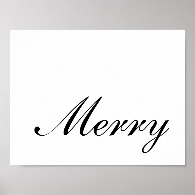 Póster Elegant Script Merry Christmas (Frente)