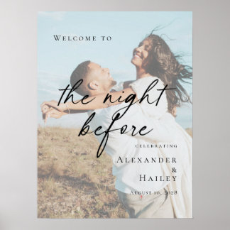 Póster Elegant The Night Before Rehearsal photo welcome