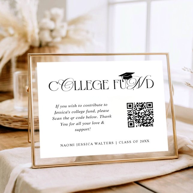 Póster Elegant Typography Collage Fund QR CODE Graduation (Subido por el creador)