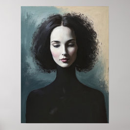 Póster Elegant Woman Portrait Modern Art