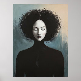 Póster Elegant Woman Portrait Modern Art