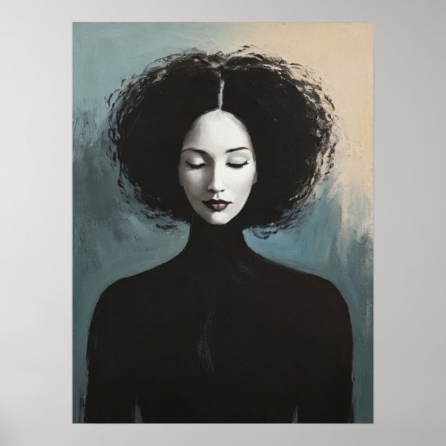 Póster Elegant Woman Portrait Modern Art (Frente)