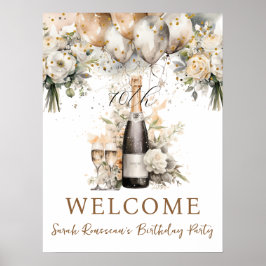 Póster Elegante 70.ª fiesta de cumpleaños sorpresa