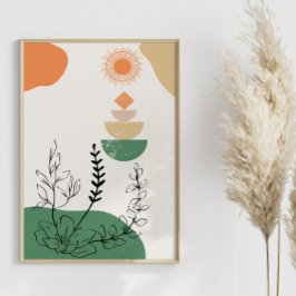 Póster Elegante abstracto geométrico, minimalista de medi