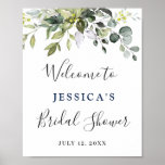 Póster Elegante acuarela Eucalyptus Bridal Shower<br><div class="desc">Elegante acuarela Eucalyptus Bridal Shower Poster. El tamaño predeterminado es 8 x 10 pulgadas,  puede cambiarlo a un tamaño mayor. Para una mayor personalización,  haga clic en el enlace "personalizar adicional" y utilice nuestra herramienta de diseño para modificar esta plantilla. Si necesitas ayuda,  contáctame,  por favor.</div>