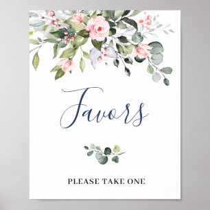 Póster Elegante acuarela Eucalyptus favorece el Rótulo Bo
