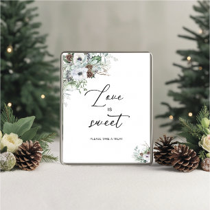 Póster Elegante acuarela invierno Anemones flor novia