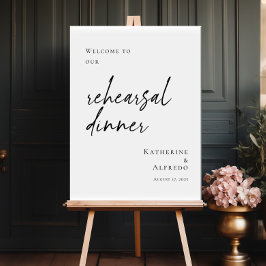 Póster Elegante ambiente minimalista Cena bienvenida