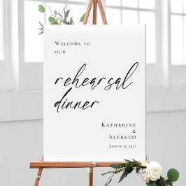 Póster Elegante ambiente minimalista Cena bienvenida